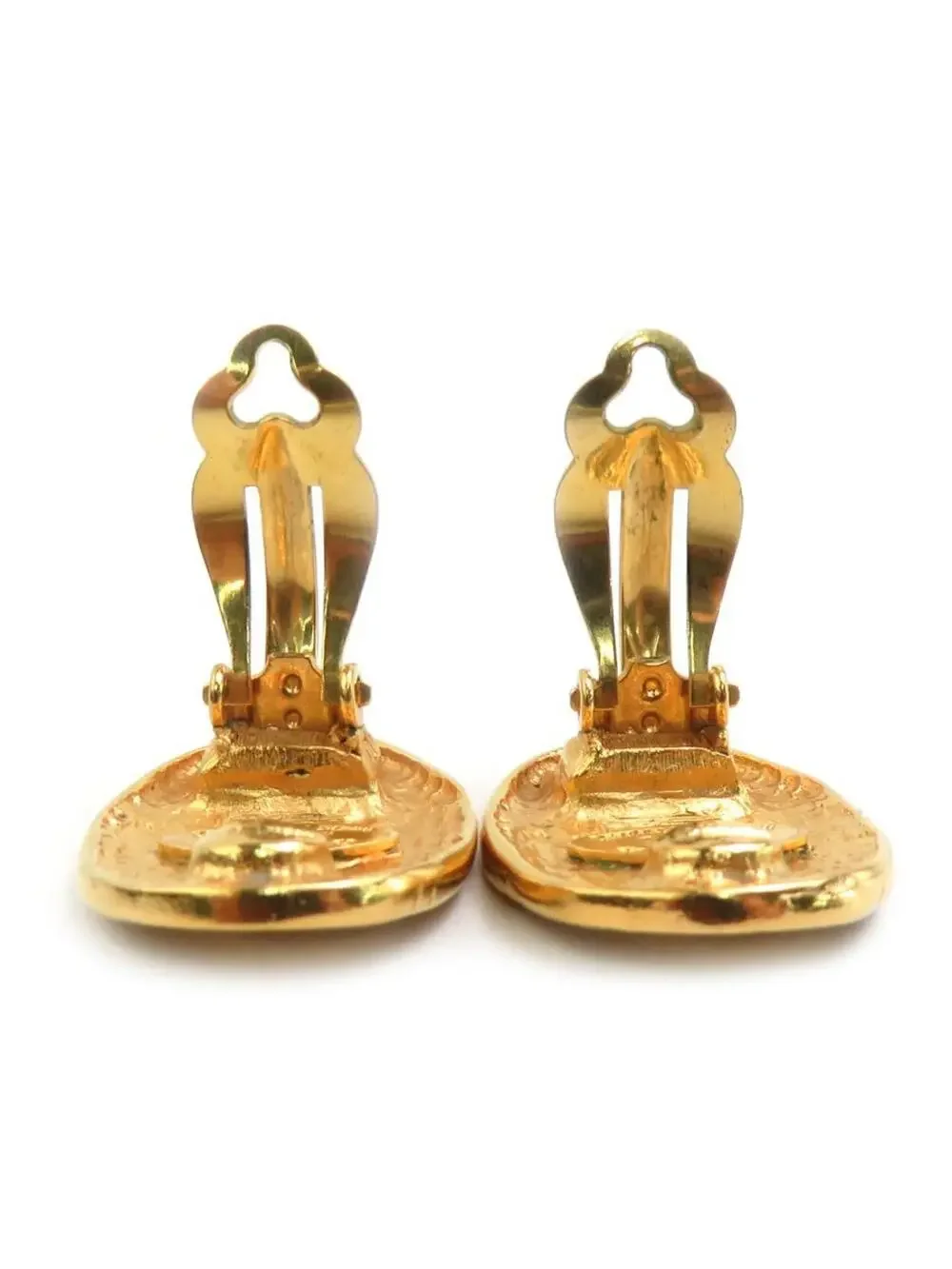 Auth Chanel Cc Logo Earrings Gold Metal #294129C32B